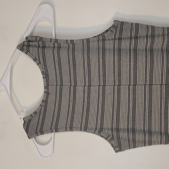 NWT Marine Layer Lexi Rib Daytime Midi Dress Size Small Black White Stripe - Picture 12 of 14